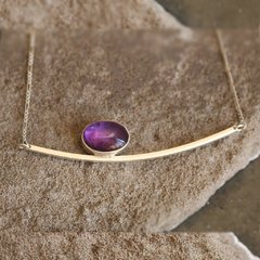 Collar Ola grande con piedra - comprar online