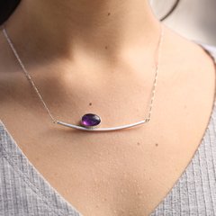 Collar Ola grande con piedra