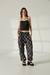 PANTALON CARGO CUADROS NEGRO