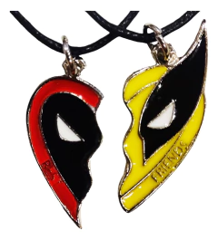 Deadpool Wolverine Collar Doble Para Compartir Best Friends - B. Weird Store