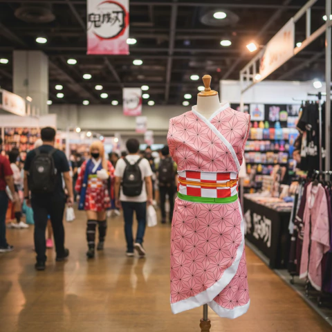 Cosplay Nezuko Disfraz Completo Kimono Capa Bambu Mod Verano