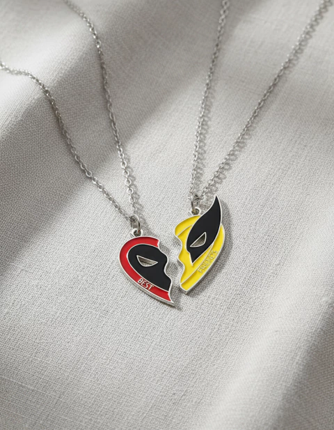 Deadpool Wolverine Collar Doble Para Compartir Best Friends