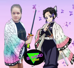 Kimono Haori Nezuko Demon Slayer Kimetsu Tanjiro Cosplay