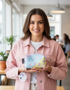 Organizador Sanrio Necessaire Neceser Kuromi Kitty Oficial