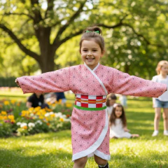 Imagen de Cosplay Nezuko Disfraz Demon Slayer Niños Infantil Kimono