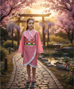 Imagen de Cosplay Nezuko Completo Disfraz Full Kimono Capa Bambu Cinto