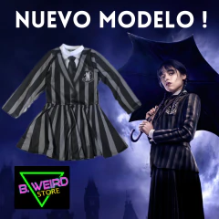 Disfraz Merlina Vestido Escuela Nevermore Cosplay Academia en internet