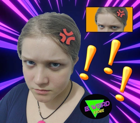 Hebilla Anime Otaku Enojado Expresiones Kawaii Aesthethic