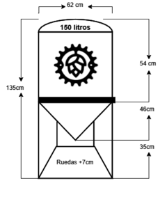 Fermentadores Completos con Base fija - Silo Cervecero | Insumos Cerveceros | Cerveza Artesanal