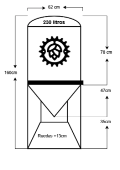 Fermentadores Completos con Base fija - tienda online