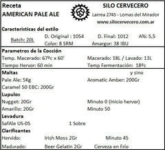 American Pale Ale - APA - Silo Cervecero | Insumos Cerveceros | Cerveza Artesanal