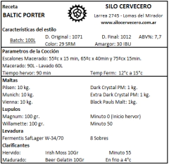 Baltic Porter - Silo Cervecero | Insumos Cerveceros | Cerveza Artesanal