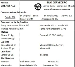 Cream Ale - Silo Cervecero | Insumos Cerveceros | Cerveza Artesanal