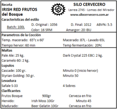 Irish Red con Frutos del Bosque - Silo Cervecero | Insumos Cerveceros | Cerveza Artesanal