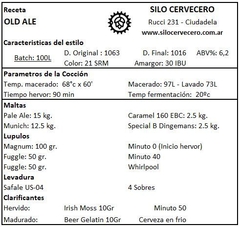 Old Ale - Silo Cervecero | Insumos Cerveceros | Cerveza Artesanal