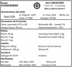 Schwarzbier - Silo Cervecero | Insumos Cerveceros | Cerveza Artesanal