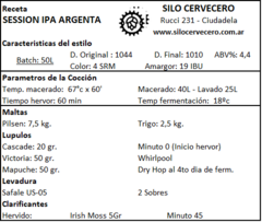 Session IPA Argenta - Silo Cervecero | Insumos Cerveceros | Cerveza Artesanal