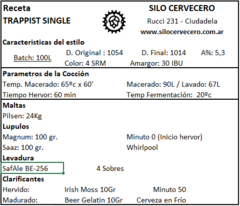 Belgian Trappist Single - Silo Cervecero | Insumos Cerveceros | Cerveza Artesanal