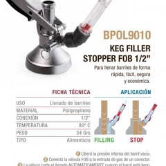 Válvula Keg Filler Stopper FOB - Válvula para llenado de barriles en internet