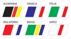 Adesivos Bandeira Alemanha Italia França Japão Brasil - comprar online