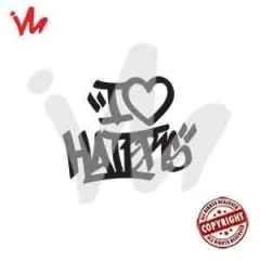 Adesivo I Love Haters Grafitti