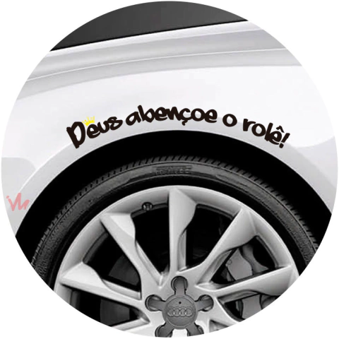 Adesivo Deus Abençoe o Role! Curvado