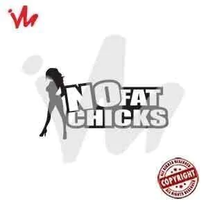 Adesivo No Fat Chicks - comprar online