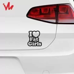 Adesivo I Love Fat Girls na internet