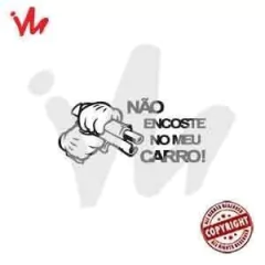 Adesivo Não Encoste no Meu Carro Arma - comprar online