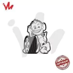 Adesivo Macaco Pneu