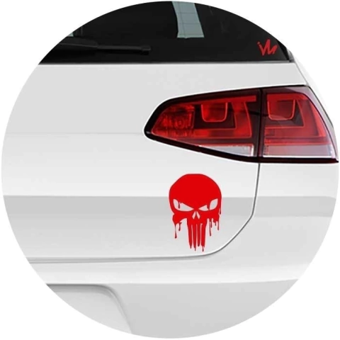 Adesivo Justiceiro Escorrido