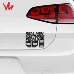 Adesivo Real Men Use Three Pedals - Imperial Palace