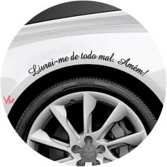 Adesivo Livrai-me de Todo Mal. Amém! Curvado