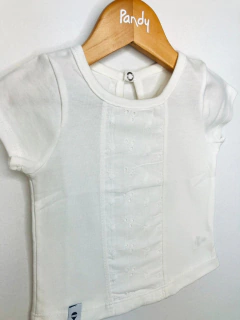 Remera franja broderi- Cod: DR167 - comprar online