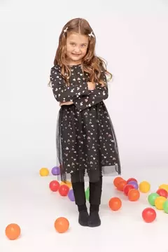 Vestido nena beba modal y tul - Cod. 25028 - comprar online
