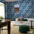 Papel De Parede Adesivo Lavável Loop Azul 3m - Colai Adesivos