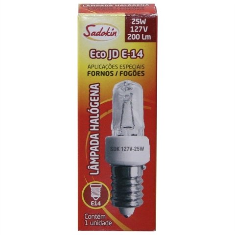 06127 - LAMPADA HALOG ECO JD 127V X 40W E14 FOGAO/FORNO ELETR 5/A/806/106-1