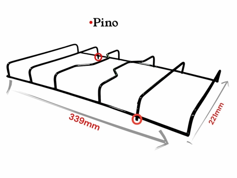 61704 GRELHA ITATIAIA CENTRAL PINO TRANSVERSAL 339X221MM PRE0187