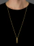 Corrente elo cadeado fino redondo com pingente personalizável banhado à ouro 18K, da marca Dezoitok Joias.