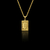 Pingente Letra O - 2x1,2cm - Banhado a Ouro 18K