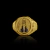 ANEL NOSSA SENHORA OVAL DETALHADO CRAVEJADO BANHADO A OURO 18K DA MARCA DEZOITOK JOIAS