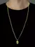 Corrente Grumet Dupla (3mm) 60cm + Pingente Plaquinha Jesus - 2x1,3cm - Banhado a Ouro 18K