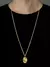 Corrente Piastrini (2mm) 60cm + Pingente Oval Moldura 1 Personalize - 3,5x2,5cm - Banhado a Ouro 18K