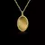 Corrente Piastrini (2mm) - 60cm + Pingente Oval Moldura 2 Personalize - 3,5x2,5cm - Banhado a Ouro 18K