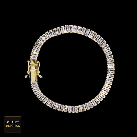 Pulseira Riviera (5mm) 21cm - Banhado a Ouro 18k