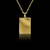 Pingente quadrado personalizável com moldura banhado à ouro 18K, da marca Dezoitok Joias.