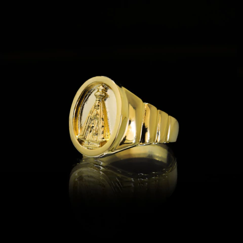 Anel Imagem Nossa Senhora - Banhado a Ouro 18K - comprar online