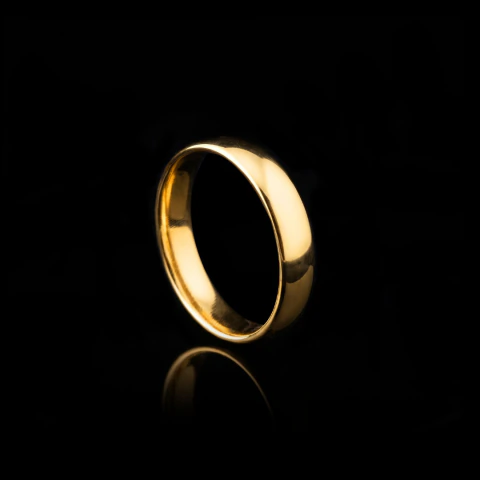 Aliança Lisa II (3mm) - Banhado a Ouro 18K