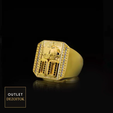 Anel 00 Cravejado - Banhado a Ouro 18k (Peq. Avarias) - comprar online