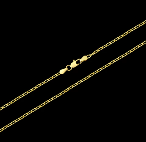 Corrente Elo Cadeado Fino (2mm) - 60cm ou 70cm - Banhado a Ouro 18K - comprar online